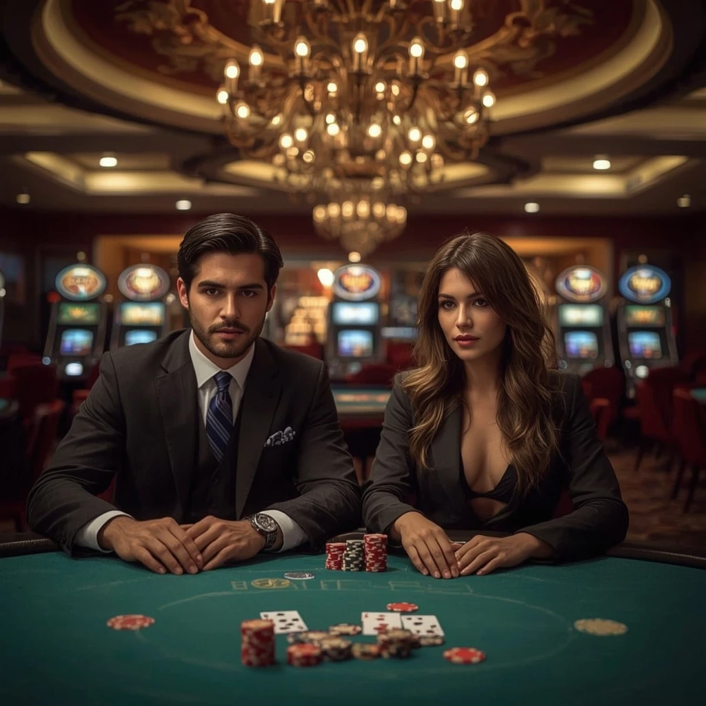 Deux joueurs de poker au DogsFortune Casino